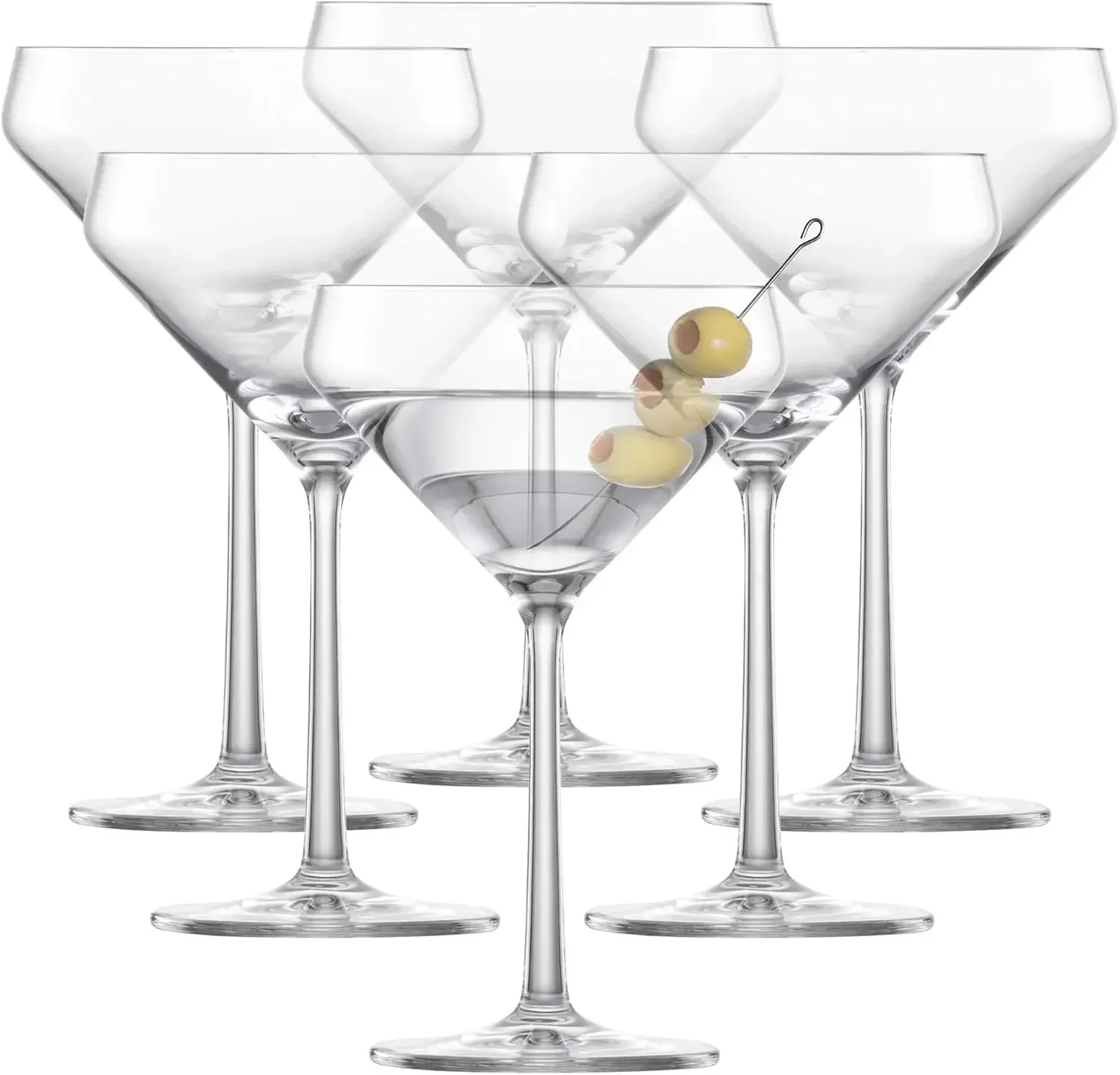 Wine Glass Set Crystal - Pure Martini Glass (Set of 6),
