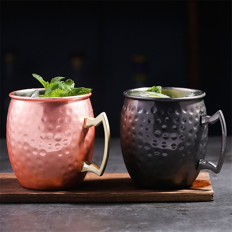 Wine Beer Europe - 1pcs Cocktail Moscow Mule Hammered Copper