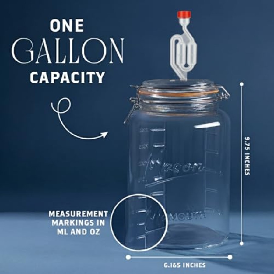 2-Pack 1-Gallon Mason Glass Fe - огляд і ціна Wine Beer And Mead