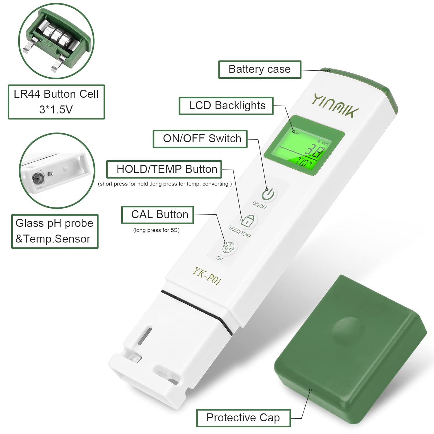 pH Meter Tester for Water Hydr - огляд і ціна Wine Beer Spa