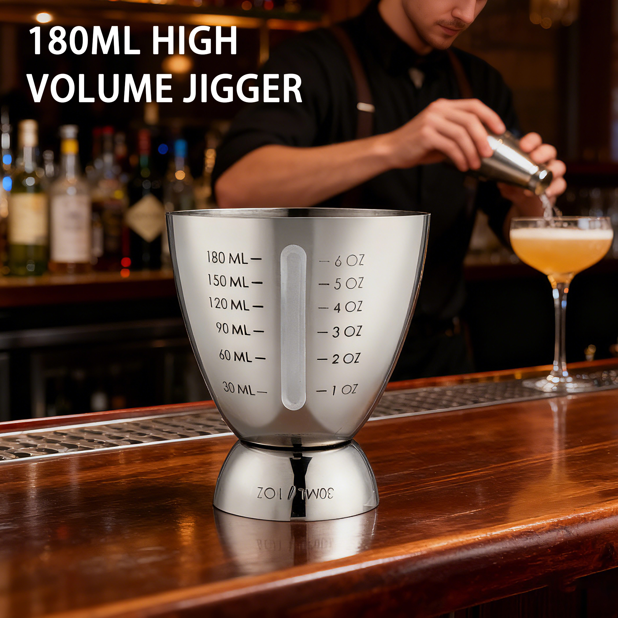New 30ml/60ml Cocktail Bar Sta - огляд і ціна Spirit Measure Jigger