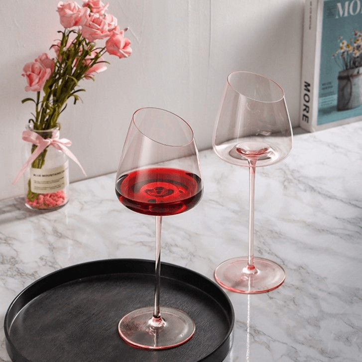 French Pink Flamingo Red Wine  - огляд і ціна Wine Glass Set Crystal