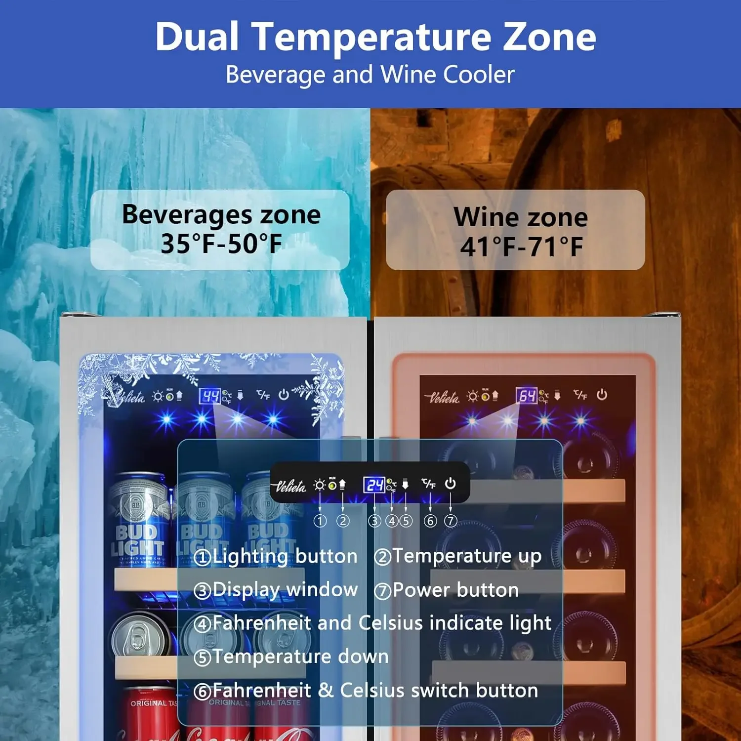 Wine and Beverage Refrigerator - огляд і ціна Beer Wine Zone