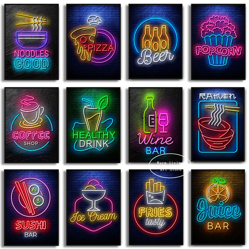 Neon Food Ramen Sushi Pizza Be - огляд і ціна Wine Beer Pizza