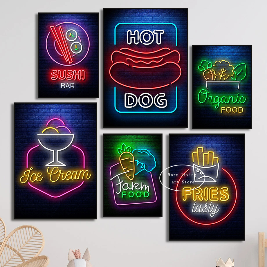 Neon Food Ramen Sushi Pizza Be - огляд і ціна Wine Beer Pizza