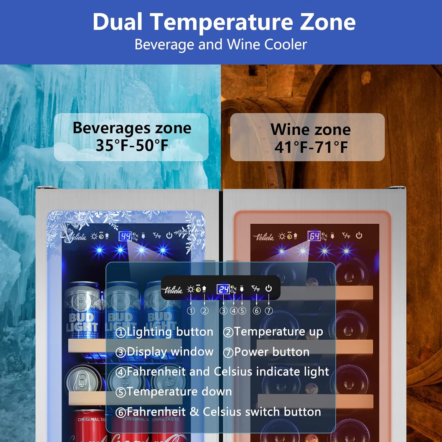 Wine and Beverage Refrigerator - огляд і ціна Beer Wine Zone