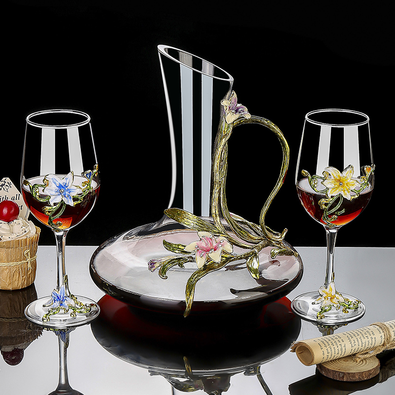 Enamel Crystal Vintage Goblet  - огляд і ціна Wine Glass Set Crystal