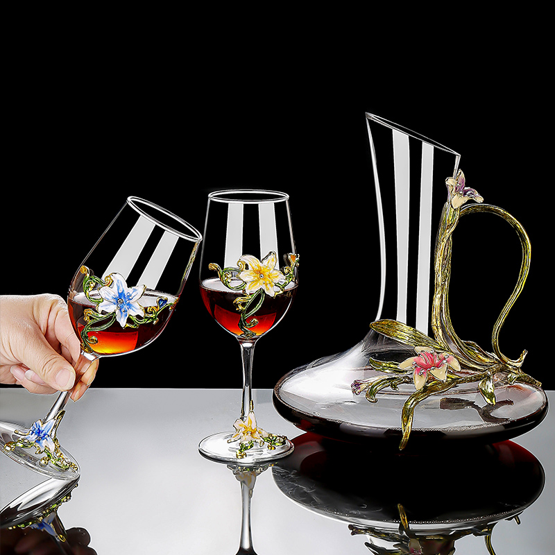 Enamel Crystal Vintage Goblet  - огляд і ціна Wine Glass Set Crystal