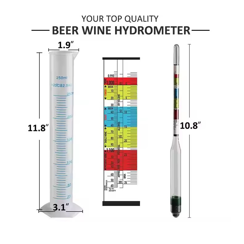Hydrometer Tester & 250ml Meas - огляд і ціна Wine Beer And Mead