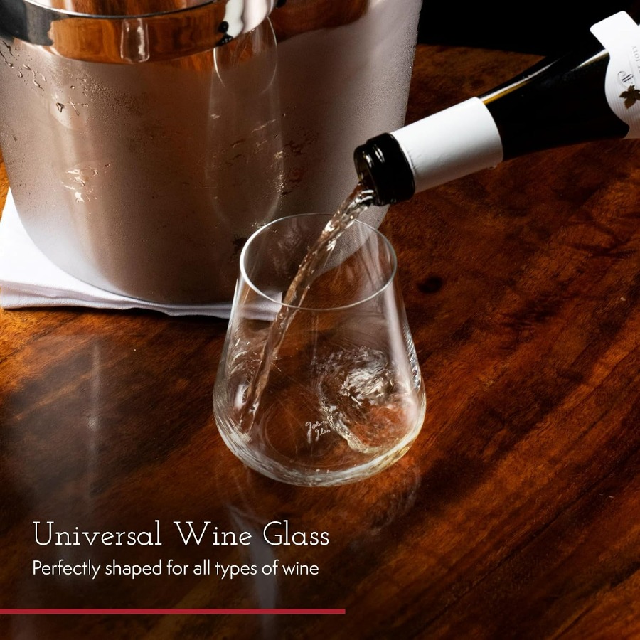 Stemless Crystal Wine Glasses  - огляд і ціна Wine Glass Set Crystal