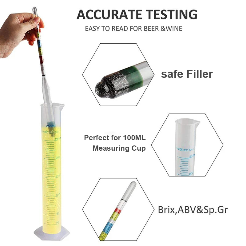 2Pcs/lot Hydrometer Tester,Tri - огляд і ціна Wine Beer And Mead