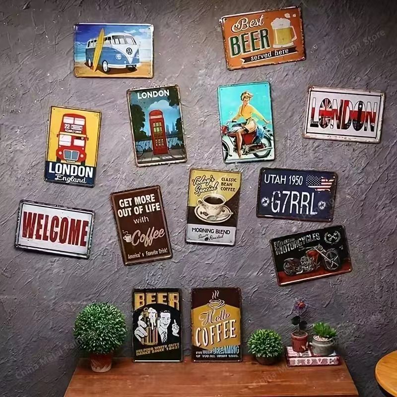 Vintage Beer Metal Tin Signs W - огляд і ціна Wine Beer Europe
