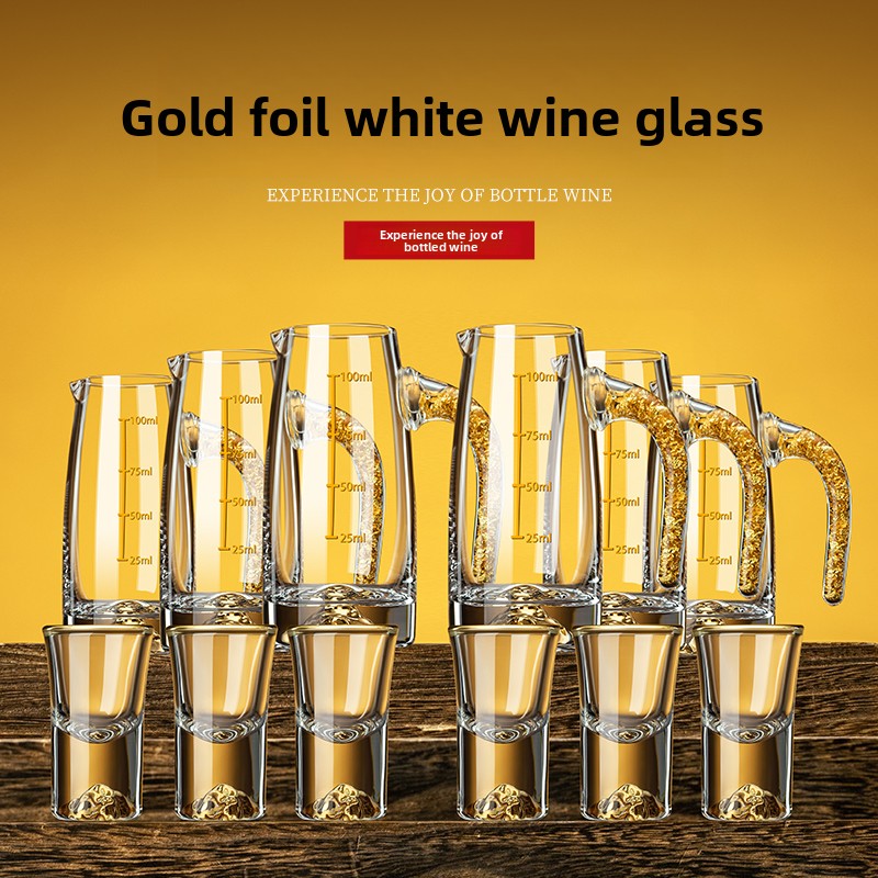 Crystal Glass Gold Foil Mounta - огляд і ціна Wine Glass Set Crystal