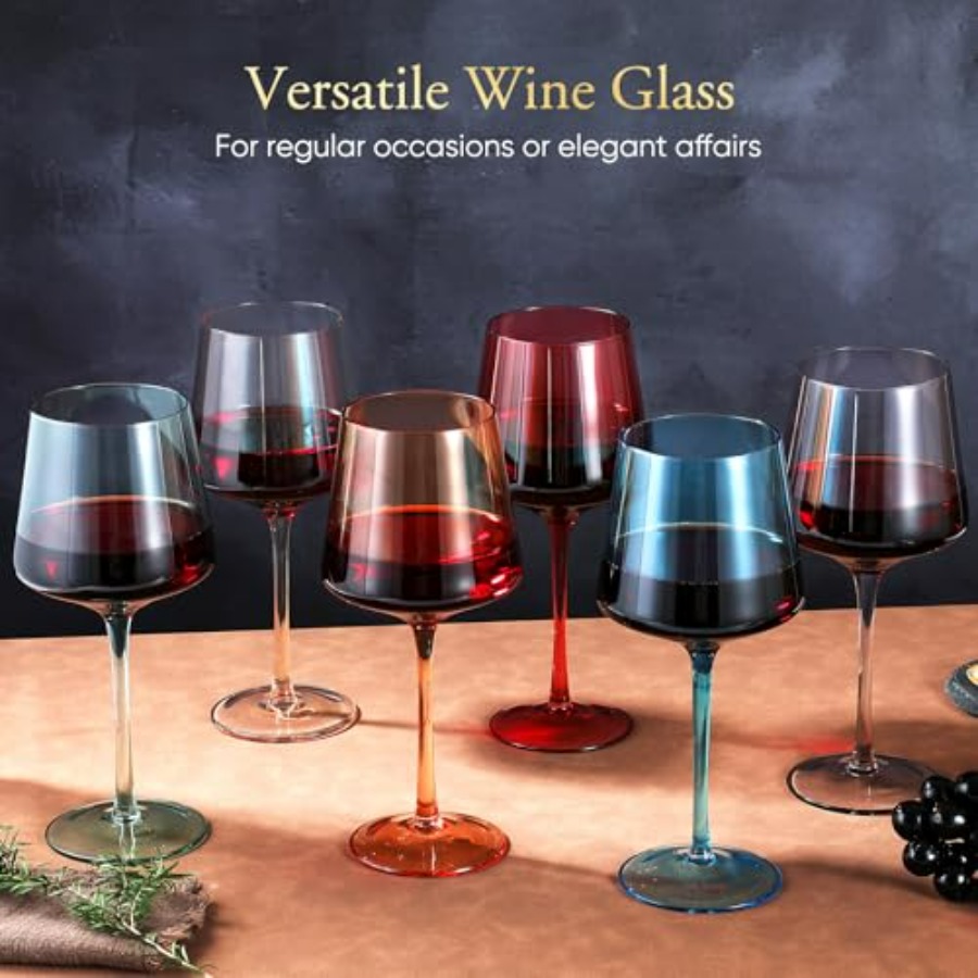 Colorful HandBlown Crystal Win - огляд і ціна Wine Glass Set Crystal