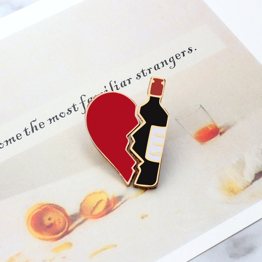 2Pcs/Set Creative Broken Heart - огляд і ціна Wine Beer Pizza