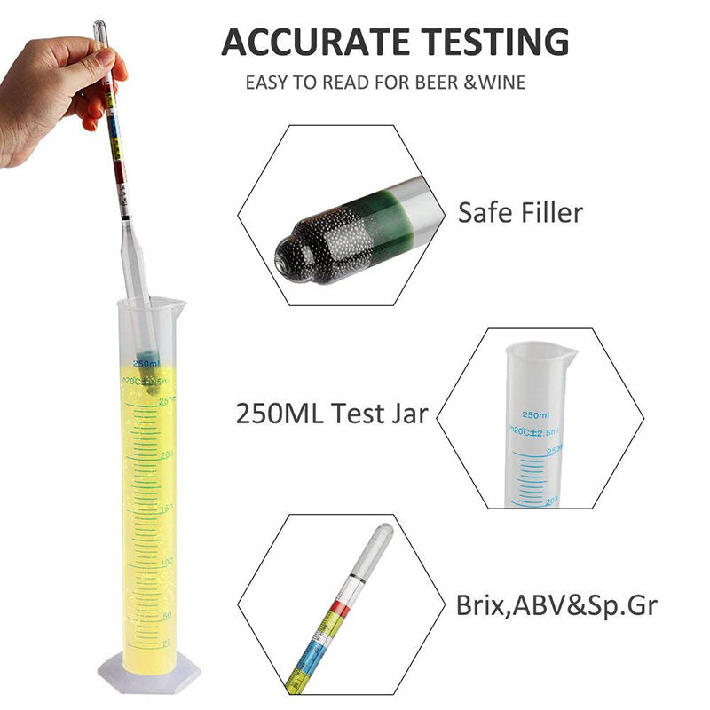 Hydrometer & Plastic Test Jar, - огляд і ціна Wine Beer And Mead